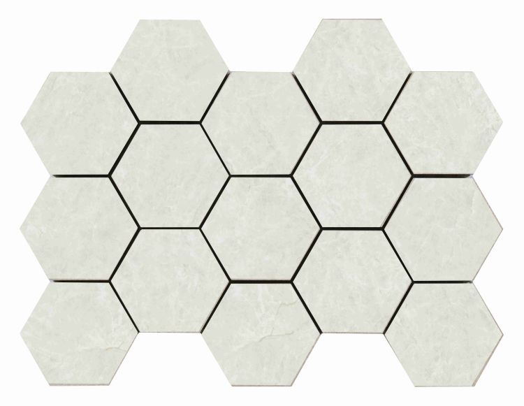 Kraken Light Matte Hexagon Mosaic 3 x 3 - 12.75 x 8.75